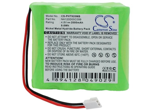 Ersatzakku - CS-PHT920MB - PHLIPS TD9200 / NA120D05C099 - 4,8 Volt 2000mAh Ni-MH