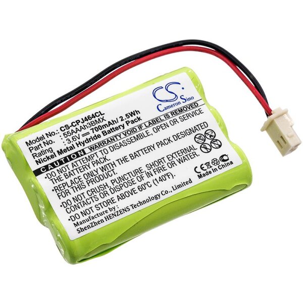Ersatzakku - CS-CPJ464CL - AASTRA BE3850 / GE TL26401 - 3,6 Volt 700mAh Ni-MH