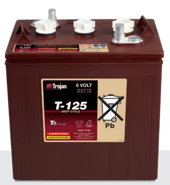 Trojan - T-125 - 6 Volt 195Ah / C5 - 240Ah / C20 Pb