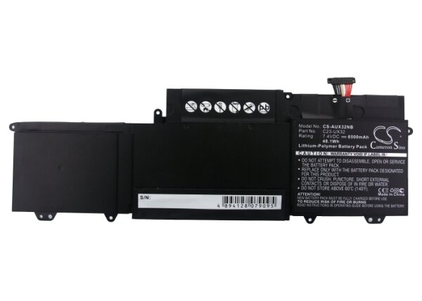 Ersatzakku - CS-AUX32NB - Asus UX32 / VivoBook U38N / 0B200-00070100 - 7,4 Volt 6500mAh Li-Polymer