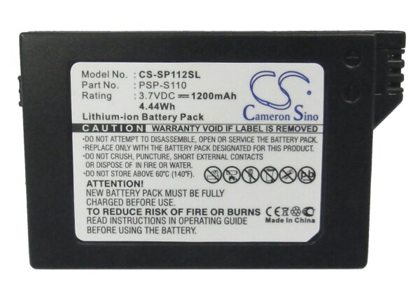 Ersatzakku - CS-SP112SL - Sony Lite / PSP-S110 - 3,7 Volt 1200mAh Li-Ion