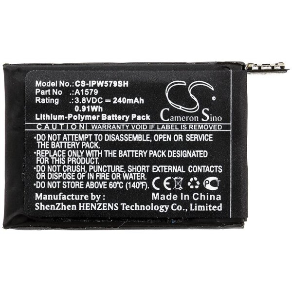 Ersatzakku - CS-IPW579SH - APPLE iWatch 1 42mm / A1579 - 3,8 Volt 240mAh Li-Polymer