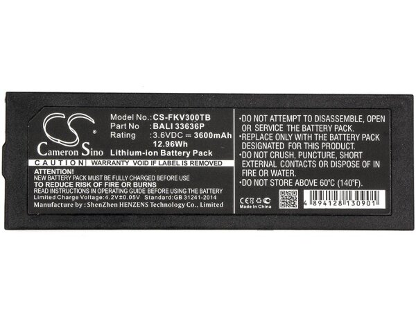 Ersatzakku - CS-FKV300TB - FANVISION K-IVT-300-GD-B / BALI 33636P - 3,6 Volt 3600mAh Li-ion