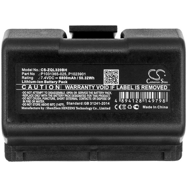 Ersatzakku - CS-ZQL320BH - Zebra QLN220 / P1023901 - 7,4 Volt 6800mAh Li-Ion