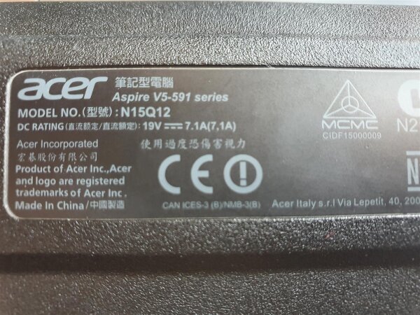 Akkureparatur - Zellentausch - acer Aspire V5-591 series / N15Q12 - 11,1 Volt 4400mAh Li-Ion