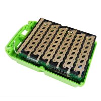 ABS-Gehäuse - Battery Storage Box - Lithium Battery Case für 104x 18650 Zellen - 13S8P - 290 x 190 x 80mm - inkl. BMS - grün