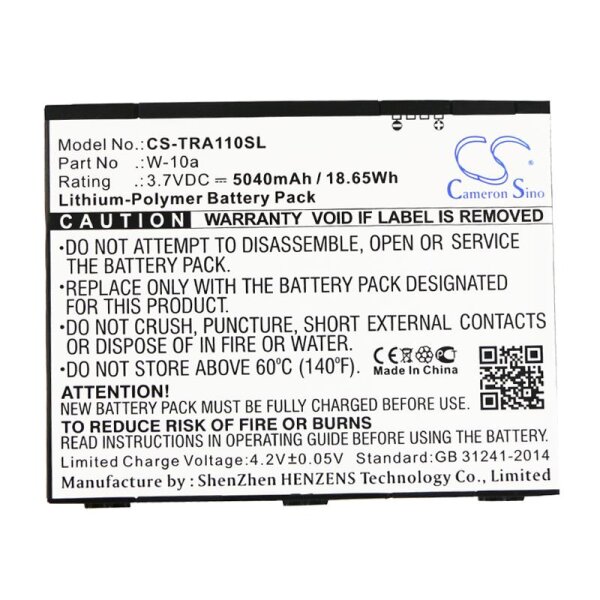 Ersatzakku - CS-TRA110SL - Netgear / Telstra W-10a / NightHawk M2 - 3,7 Volt 5040mAh Li-Polymer