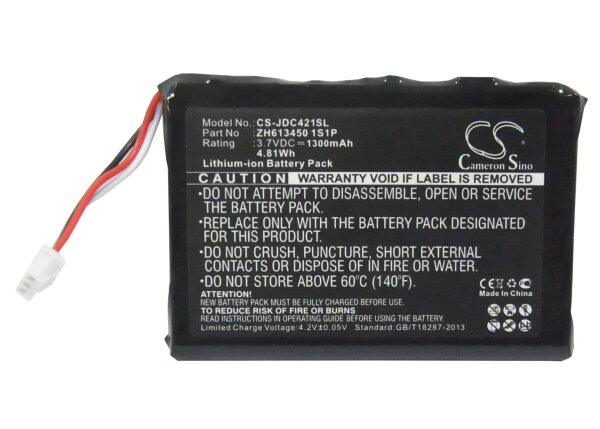 Ersatzakku - CS-JDC421SL - JDS LABS C421 / ZH613450 1S1P - 3,7 Volt 1300mAh Li-ion