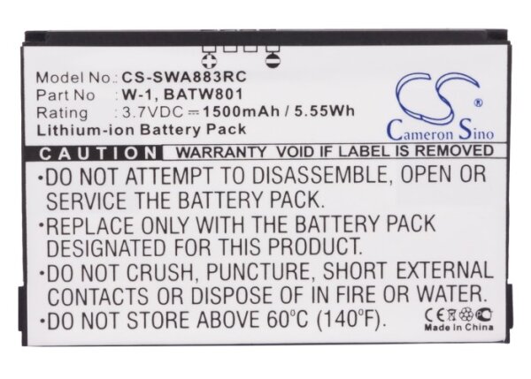 Ersatzakku - CS-SWA883RC - NETGEAR AirCard 778S / 1201883 - 3,7 Volt 1500mAh Li-ion