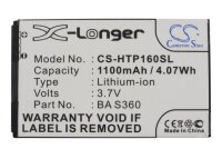 Ersatzakku - CS-HTP160SL - HTC Pure / TOPA160 - 3,7 Volt 1100mAh Li-Ion