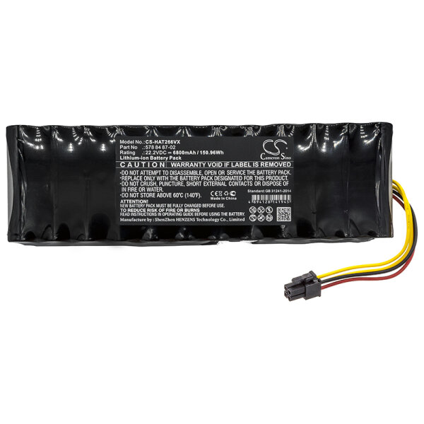 Ersatzakku - CS-HAT266VX - Husqvarna 265ACX G2-2 / 578 84 87-01 - 22,2 Volt 6800mAh Li-Ion