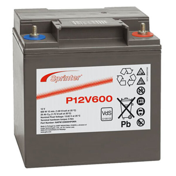 Exide Sprinter - P12V600 - 12 Volt 24Ah Pb - VdS Zulassung