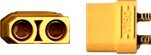 Amass - XT90 - Buchse 4,5mm (gold) - Goldbuchse