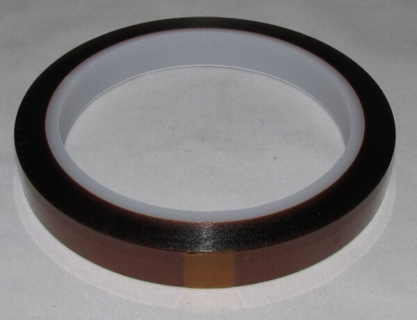 Kaptonband - Polyimid Elektro-Isolierband - bernsteinfarben bis +250°C, Stärke 0.07mm, Rolle 30m, Breite 10mm