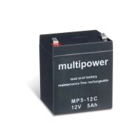 Multipower - MPC5-12 - 12 Volt 5000mAh Pb - Blei-Akku...