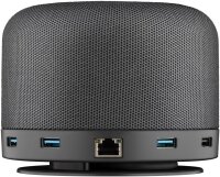 goobay - USB-C™ 12 in 1 Multiport Dock mit Wireless Fast Charging, Power Delivery 100 W & Multimedia-Lautsprecher