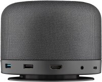 goobay - USB-C™ 12 in 1 Multiport Dock mit Wireless Fast Charging, Power Delivery 100 W & Multimedia-Lautsprecher