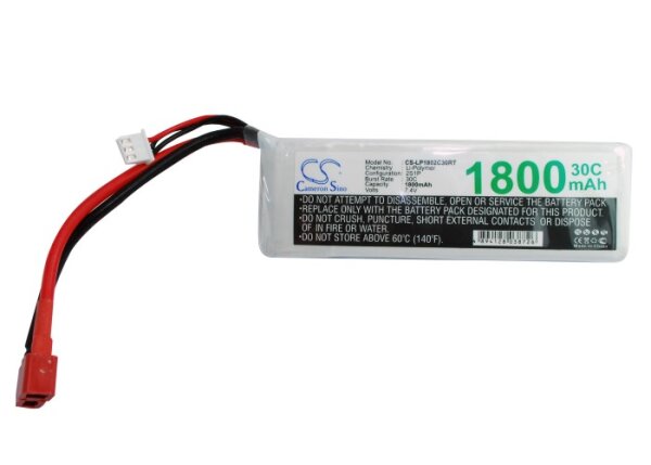Ersatzakku - CS-LP1802C30RT - RC CS-LP1802C30RT  - 7,4 Volt 1800mAh Li-Polymer