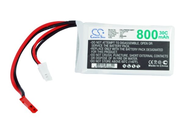 Ersatzakku - CS-LP8002C30RT - RC CS-LP8002C30RT  - 7,4 Volt 800mAh Li-Polymer 30C