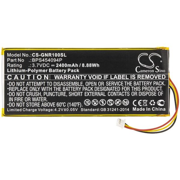 Ersatzakku - CS-GNR100SL - GENEVA WorldRadio / BPS454094P - 3,7 Volt 2400mAh Li-Polymer