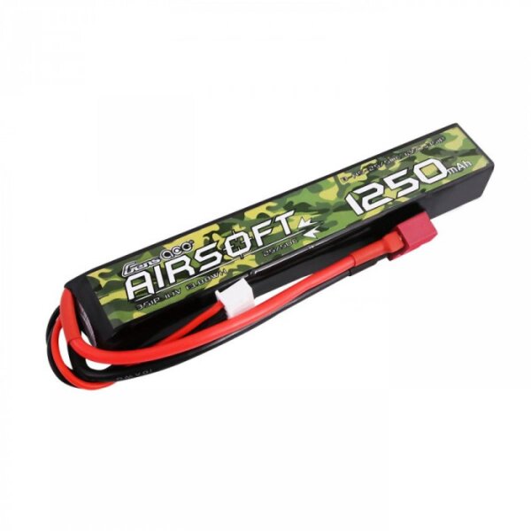 Grepow - Airsoft Gun Lipo Akku - 25 / 50C - 3S1P - 11,1 Volt 1250mAh Li-Polymer mit T-Stecker