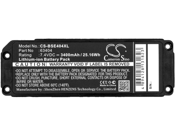 Ersatzakku - CS-BSE404XL - Bose Soundlink Mini / 063404 - 7,4 Volt 3400mAh Li-Ion