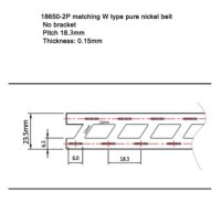 Zellenverbinder - vernickelt - Gürtel für 18650-2P Zellen - 0,15 x 23,5mm - 1 Meter
