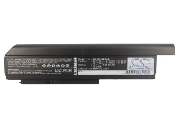 Ersatzakku - CS-IBX220HB - IBM / Lenovo 0A36281 / ThinkPad X220 - 11,1 Volt 6600mAh Li-Ion