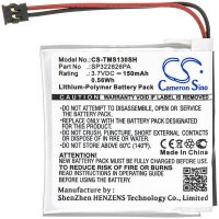 Ersatzakku - CS-TMS130SH - TomTom Spark 3 / SP322826PA - 3,7 Volt 150mAh Li-Polymer