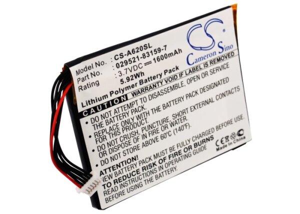 Ersatzakku - CS-A620SL - Asus Mypal A620 / 029521-83159-7 - 3,7 Volt 1600mAh Li-Polymer EOL