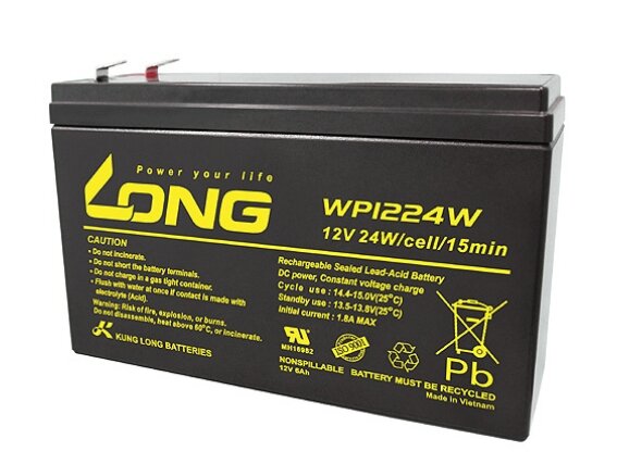 Long - WP1224W - 12 Volt 6000mAh Pb - F2