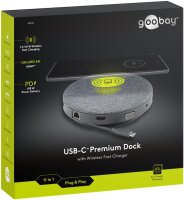goobay - USB-C™ 11 in 1 Multiport Dock mit Wireless Fast Charging und Power Delivery 100 W