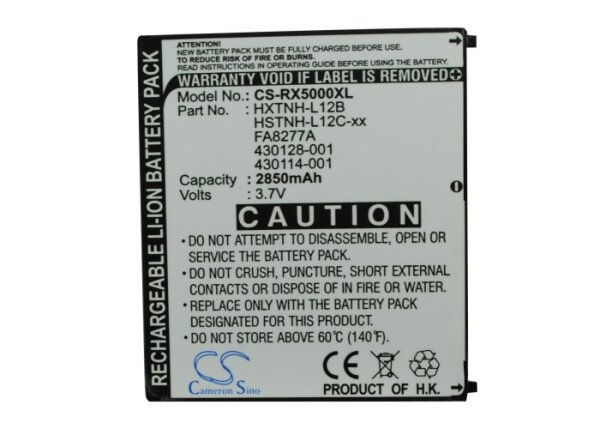 Ersatzakku - CS-RX5000XL - HP iPAQ rx5700 / FA8277A - 3,7 Volt 2850mAh Li-Ion