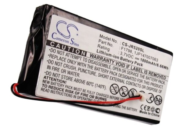 Ersatzakku - CS-JR520SL - HP Jornada 520 / 1JP147007063 - 3,7 Volt 1800mAh Li-Ion