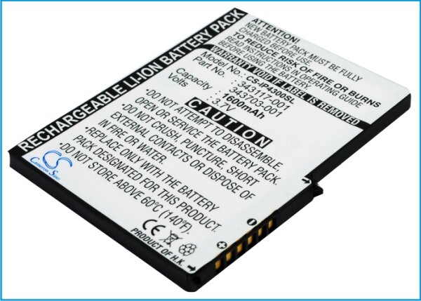 Ersatzakku - CS-IP4300SL - HP iPAQ 4300 / 343117-001 - 3,7 Volt 1560mAh Li-Ion EOL