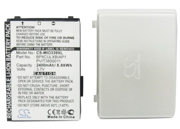 Ersatzakku - CS-MIO339XL - MITAC Mio 339 / BP8CULXBIAP1 - 3,7 Volt 2400mAh Li-ion