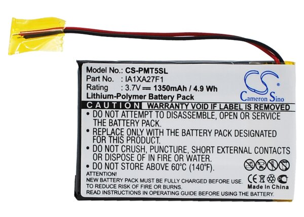Ersatzakku - CS-PMT5SL - PALM Tungsten T5 / IA1XA27F1 - 3,7 Volt 1350mAh Li-Polymer