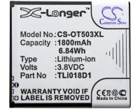 Ersatzakku - CS-OT503XL - ALCATEL One Touch Pop 3 (5) / TLi018D1 - 3,8 Volt 1800mAh Li-ion