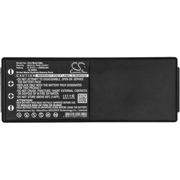 Ersatzakku - CS-FBA210BL - HBC BA14061 / 005-01-00466 - 6 Volt 2000mAh Ni-MH