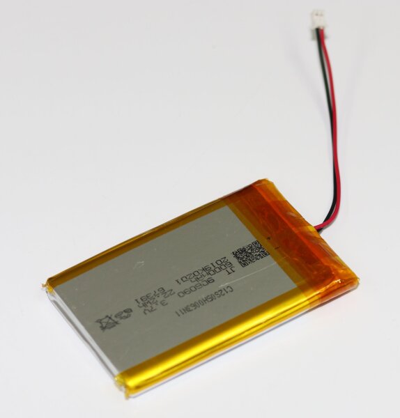 Ersatzakku - 906090 / 1ICP/90/60/90 - 3,7 Volt 6000mAh Li-Polymer - mit PCB und Stecker JST-PHR-2