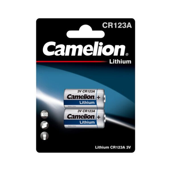 Camelion - CR123A / CR 123 A - 3 Volt 1300mAh Lithium - 2er Blister