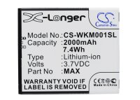 Ersatzakku - CS-WKM001SL - WIKO Rainbow 4G / WAX / L5503AE - 3,7 Volt 2000mAh Li-Ion