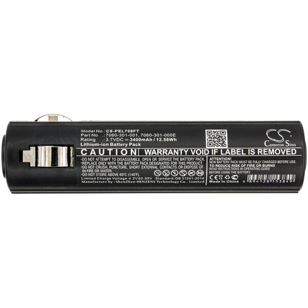 Ersatzakku - CS-PEL709FT - PELI 7060 / 7060-301-000-1 - 3,7 Volt 3400mAh Li-ion