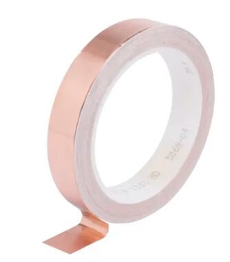 Kupferband, Stärke 0.04mm, 6.4mm x 16m, -20°C bis +155°C, Haftung 3,8 N/cm