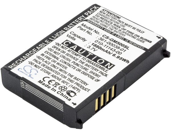 Ersatzakku - CS-GM500SL - Garmin 010-11143-00 / Aera 500 - 3,7 Volt 1880mAh Li-Ion