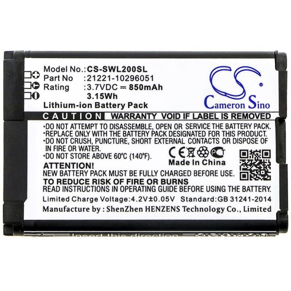 Ersatzakku - CS-SWL200SL - BLU Bluetooth Remote / 21221-10296051 - 3,7 Volt 850mAh Li-ion