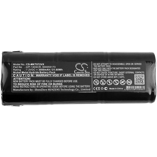 Ersatzakku - CS-MKT072VX - MAKITA 4072D / 678114-9 - 7,2 Volt 3000mAh Ni-MH