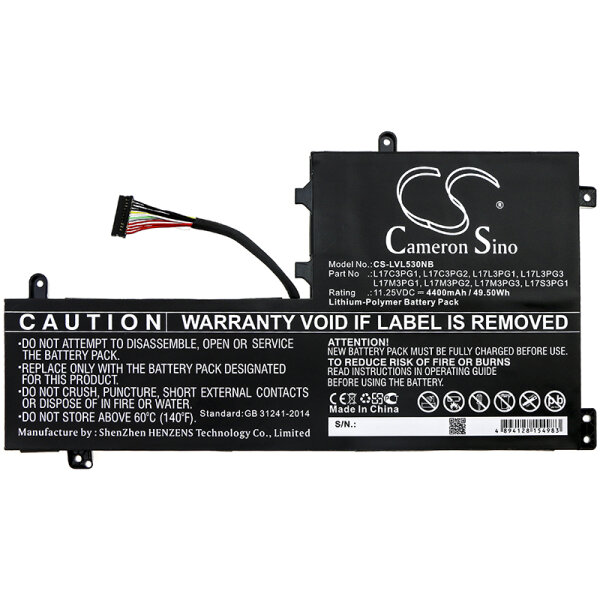 Ersatzakku - CS-LVL530NB - Lenovo Legion Y530 / L17C3PG1 - 11,25 Volt 4400mAh Li-Polymer