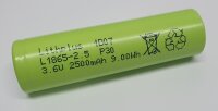 Lithplus L1865-2.5 - 3,7 Volt 2500mAh Li-Ion