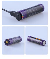 Liter - Ersatzakku - 5000ML - 18650USB-3.7-3500 - 3,6 Volt 3500mAh Li-Ion - inkl. Schutzbeschaltung, USB-Ladefunktion - Powerbank, für Taschenlampen